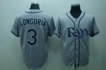 Rays #3 Evan Longoria Grey Stitched Jersey