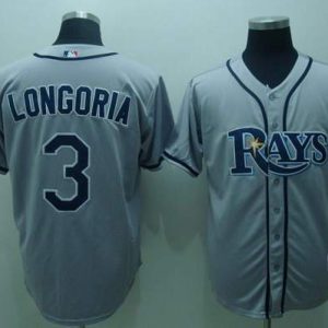 Rays #3 Evan Longoria Grey Stitched Jersey