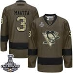 Penguins #3 Olli Maatta Green Salute To Service 2016 Stanley Cup Champions Stitched Jersey