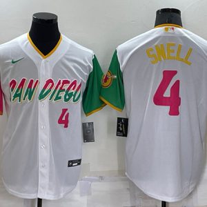 San Diego Padres #4 Blake Snell 2022 White City Connect Cool Base Stitched Jersey