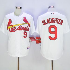 Cardinals #9 Enos Slaughter White Cool Base Stitched Jersey
