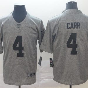 Raiders #4 Derek Carr Grey Limited Stitched Jersey