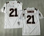 Atlanta Falcons #21 Deion Sanders White 1992 Throwback Jersey