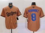 Los Angeles Dodgers #8 Enrique Hernandez Brown Cool Base Stitched Jersey