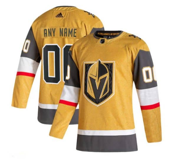 Vegas Golden Knights Custom Gold Stitched NHL Jersey