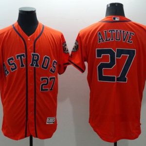 Astros #27 Jose Altuve Orange Flexbase Authentic Collection Stitched Jersey