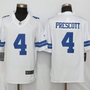Cowboys #4 Dak Prescott White Stitched Limited Nike Jersey