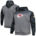 Kansas City Chiefs Heather Charcoal Big Tall Camo Pullover Hoodie