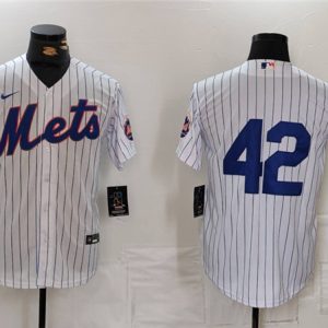 New York Mets #42 Jackie Robinson White Cool Base Stitched Jersey
