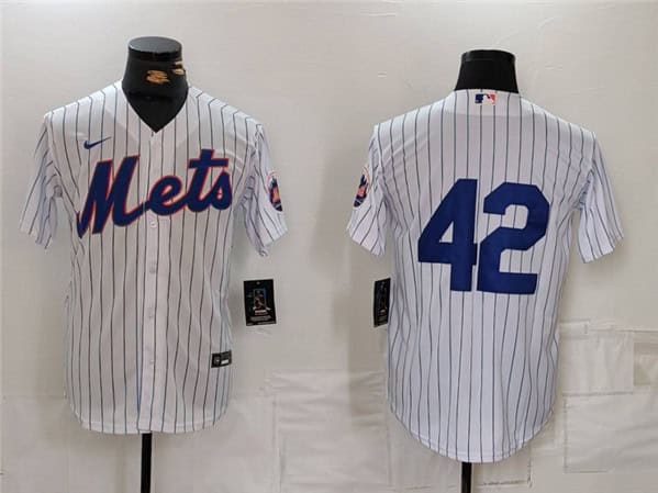 New York Mets #42 Jackie Robinson White Cool Base Stitched Jersey