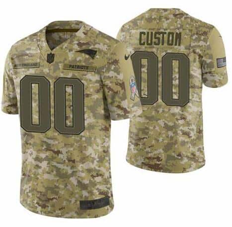 New England Patriots Customized Camo Salute To Service Limited Stitched NFL Jersey