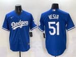 Los Angeles Dodgers #51 Alex Vesia Blue Cool Base Stitched Jersey