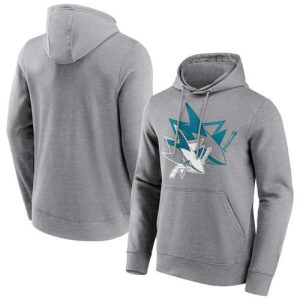 San Jose Sharks Gray Overlay Hoodie