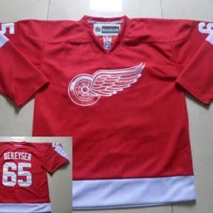 Red Wings #65 Danny DeKeyser Red Stitched Jersey
