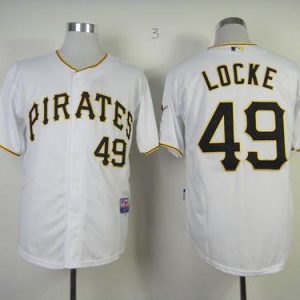 Pirates #49 Jeff Locke White Cool Base Stitched Jersey