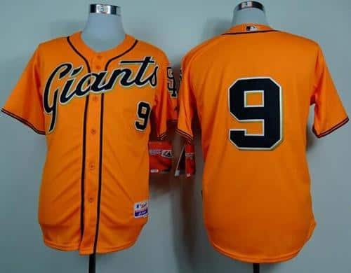 Giants #9 Brandon Belt Orange Cool Base Stitched Jersey