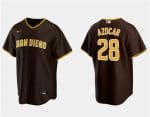 San Diego Padres #28 Jos¨¦ Azocar Brown Cool Base Stitched Jersey