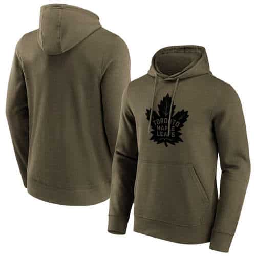 Toronto Maple Leafs Khaki Iconic Preferred Logo Graphic Hoodie