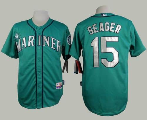 Mariners #15 Kyle Seager Green Alternate Cool Base Stitched Jersey