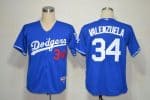 Dodgers #34 Fernando Valenzuela Blue Cool Base Stitched Jersey