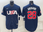 USA #28 Nolan Arenado 2023 Navy World Classic Stitched Jersey