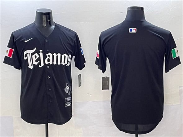 Texas Rangers Blank Black Mexico 2025 Vapor Premier Limited Stitched Jersey