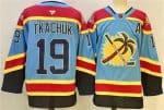 Florida Panthers #19 Matthew Tkachuk Blue 2024-25 Reverse Retro With A Patch Stitched Jersey