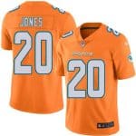 Dolphins #20 Reshad Jones Orange Stitched Limited Rush Nike Jersey