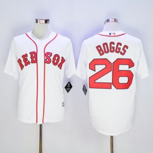 Red Sox #26 Wade Boggs White New Cool Base Stitched Jersey