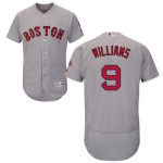 Red Sox #9 Ted Williams Grey Flexbase Authentic Collection Stitched Jersey
