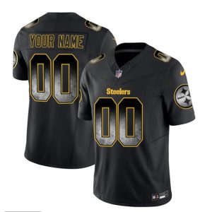 Pittsburgh Steelers Custom Black 2023 F.U.S.E. Smoke Vapor Untouchable Limited Stitched Jersey