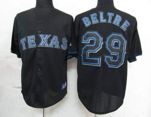 Rangers #29 Adrian Beltre Black Fashion Stitched Jersey