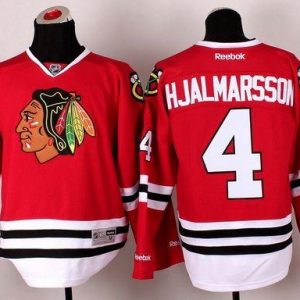 Blackhawks #4 Nikals Hjalmarsson Stitched Red Jersey