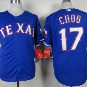 Rangers #17 Shin-Soo Choo Blue Cool Base Stitched Jersey