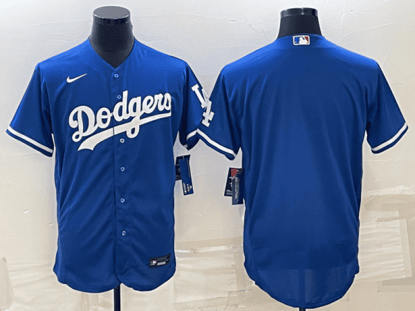 Los Angeles Dodgers Blank Blue Flex Base Stitched Jersey