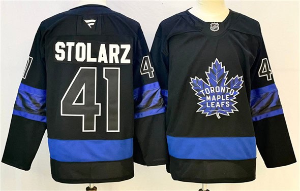 Toronto Maple Leafs #41 Anthony Stolarz Black 2024-25 Stitched Jersey