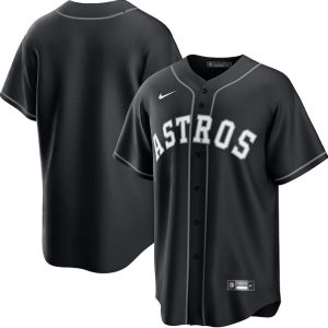 Houston Astros Black Cool Base Stitched Baseball Jersey