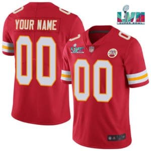 Kansas City Chiefs Custom Red Super Bowl LVII Patch Vapor Untouchable Limited Stitched Jersey