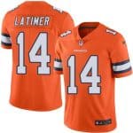 Broncos #14 Cody Latimer Orange Stitched Limited Rush Nike Jersey