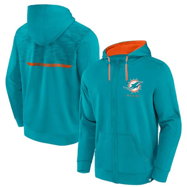 Miami Dolphins Aqua Defender Evo Full-Zip Hoodie