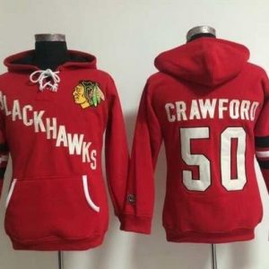 Chicago Blackhawks #50 Corey Crawford Red Old Time Heidi NHL Hoodie