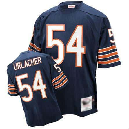 Mitchell And Ness Bears 54# Brian Urlacher Blue Stitched Throwback Jerseys