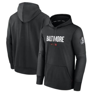 Baltimore Orioles Black 2023 City Connect Performance Pullover Hoodie