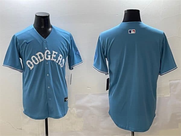 Los Angeles Dodgers Blank Light Blue Limited Stitched Jersey