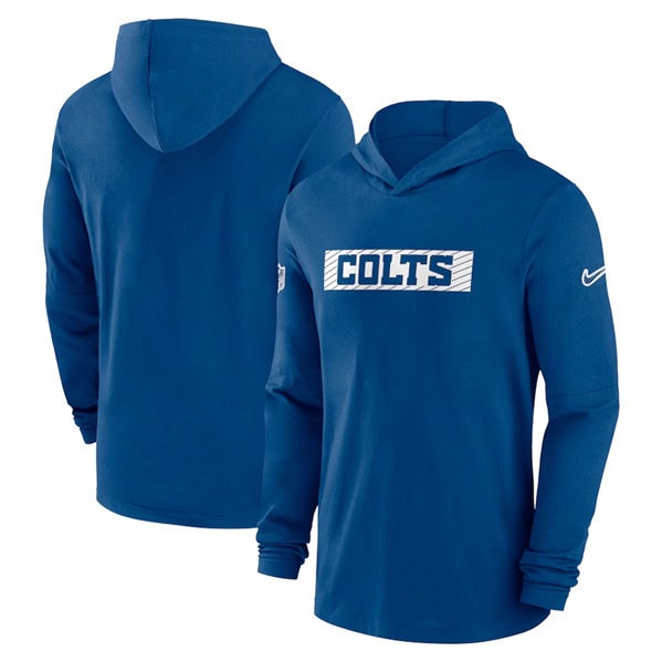 Indianapolis Colts Blue Sideline Performance Hoodie