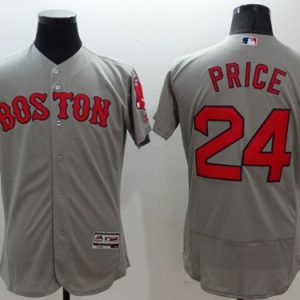 Red Sox #24 David Price Grey Flexbase Authentic Collection Stitched Jersey