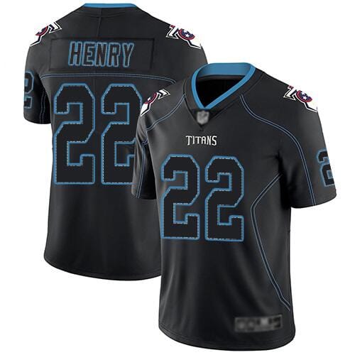 Tennessee Titans #22 Derrick Henry Black Lights Out Stitched Jersey