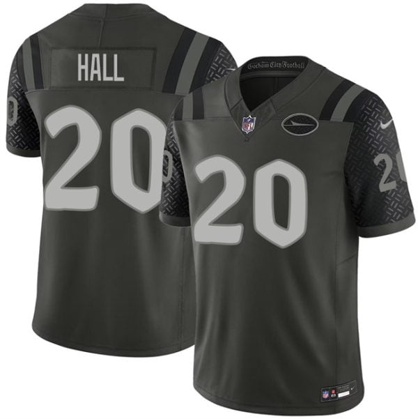 New York Jets #20 Breece Hall Black 2025 F.U.S.E. ¡°Rivalries¡± Vapor Limited Football Stitched Jersey