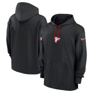 Atlanta Falcons Black Performance Pullover Hoodie