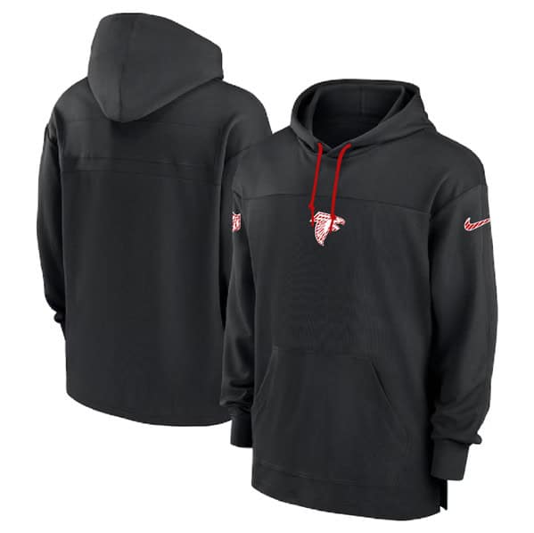 Atlanta Falcons Black Performance Pullover Hoodie